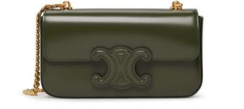 celine腋下包好不好, Celine | Triomphe亮泽牛皮革链条肩背包商品图片 