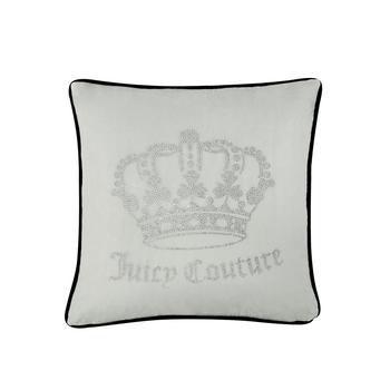 商品Velvet Rhinestone Crown Decorative Pillow, 20" x 20"图片