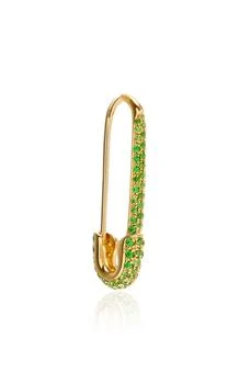 Anita Ko | Anita Ko - 18K Yellow Gold Tsavorite Single Safety Pin Earring - Right Side - Green - OS - Moda Operandi - Gifts For Her,商家Fashion US,价格¥7134