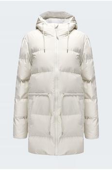 RAINS | Rains - Tie Waist Puffer Jacket in Off White商品图片,满$175享8.9折, 满折