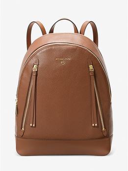 mk双肩包图片, Michael Kors | Brooklyn Large Pebbled Leather Backpack商品图片 
