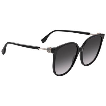 推荐Fendi Polarized Grey Round Ladies Sunglasses FF 0374/S 0807/9O 58商品