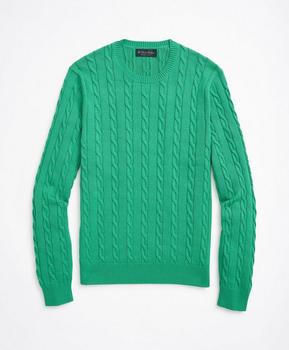 布克兄弟怎么样, Brooks Brothers | Supima® Cotton Cable Crewneck Sweater商品图片 3.7折