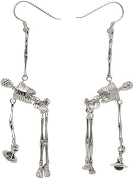 Vivienne Westwood | Silver Skeleton Earrings商品图片,独家减免邮费