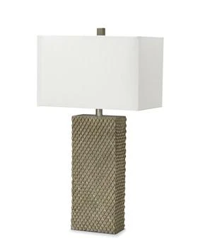 Homezia | Set of Two 29" Gold Waffle Table Lamps With White Shade,商家Premium Outlets,价格¥1724