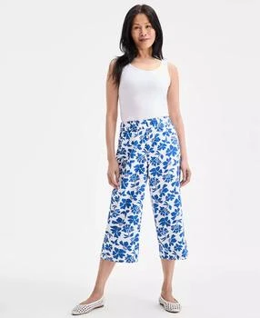 Style & Co | Women's Printed Cotton Pull-On Cropped Pants, Exclusively at Macy's,商家Macy's,价格¥123