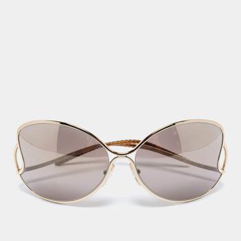 芬迪太阳镜代购, [二手商品] Fendi | Fendi Gold FS5178 Metal Frame Sunglasses商品图片 9.1折