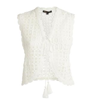 maje外套, Maje | Crochet Sleeveless Cardigan商品图片 5折