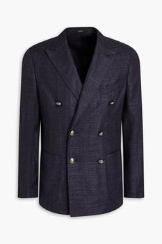Peserico | Double-breasted wool and silk-blend tweed blazer商品图片,4折