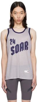 Soar Running | Gray & Navy American Race Tank Top,商家SSENSE HK,价格¥589