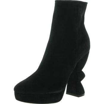 Salvatore Ferragamo Womens Suede Zip Up Ankle Boots product img