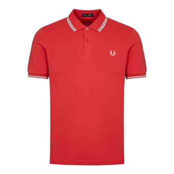 fred perry polo衣服, Fred Perry | Fred Perry Twin Tipped Polo Shirt -  Red / White商品图片 
