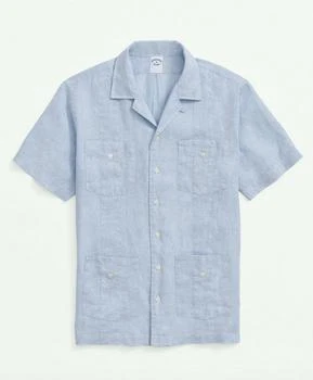 Brooks Brothers | Irish Linen Short Sleeve Guayabera Shirt,商家Brooks Brothers,价格¥1102