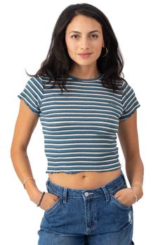 迪克斯, DICKIES | (J3097RTD1226Z) SS Baby T-Shirt - Cream/Blue Stripe商品图片 5折
