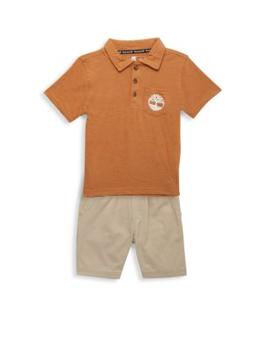 Timberland | Little Boy's 2-Piece Polo & Shorts Set商品图片,3.6折