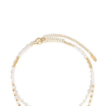 Ettika Jewelry | Pearls Double Sparkle 18k Gold Plated Beaded Necklace Set,商家Verishop,价格¥836