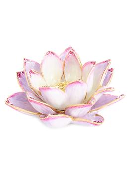 商品Flora & Fauna 14K Goldplated & Swarovski Crystal Kamal Lotus Table Objet图片