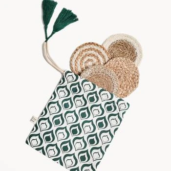 KORISSA | Natural Coaster Gift Set with Green pouch,商家Verishop,价格¥232