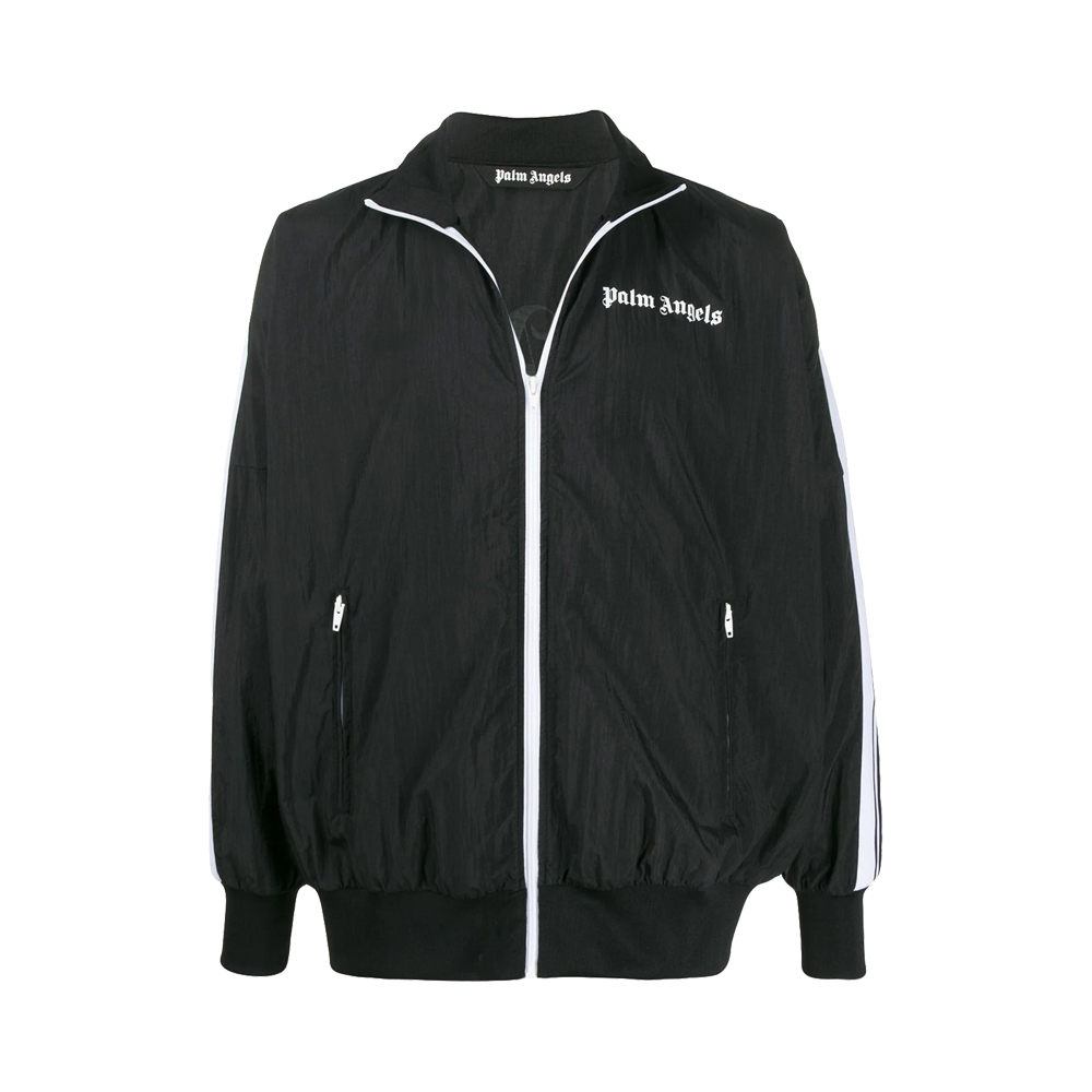 推荐PALM ANGELS 男士黑色拉链徽标运动夹克 PMBD014-R2050-7003-1001商品