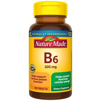 Nature Made | Vitamin B6 100 mg Tablets商品图片,满$80享8折, 满$40享8.5折, 满折