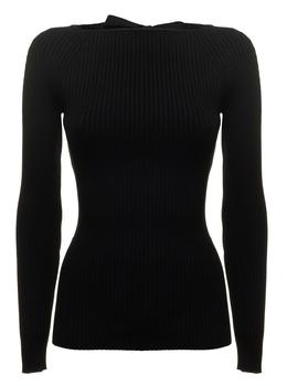 GIUSEPPE DI MORABITO | Giuseppe di Morabito Viscosa Knitted Top With Chain Details商品图片,