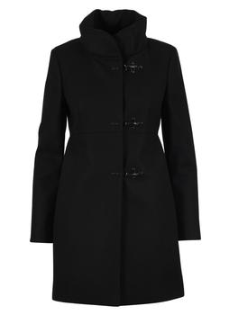 推荐Fay Women's  Black Wool Coat商品