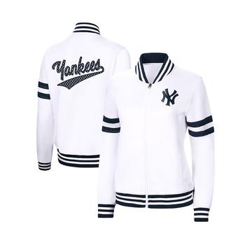 商品G-III 4Her by Carl Banks | Women's White New York Yankees Pre-Game Full-Zip Track Jacket,商家Macy's,价格¥537图片