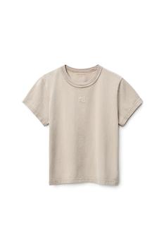 商品亚历山大·王 棉质平纹针织蓬松 LOGO T恤图片