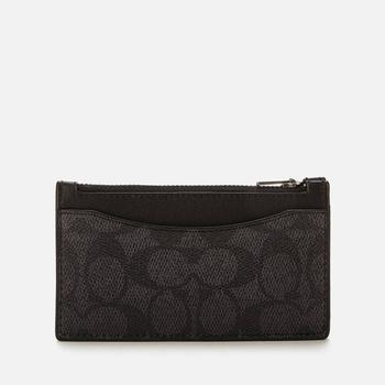 Coach | Coach Men's Zip Card Case In Signature Canvas - Charcoal商品图片,