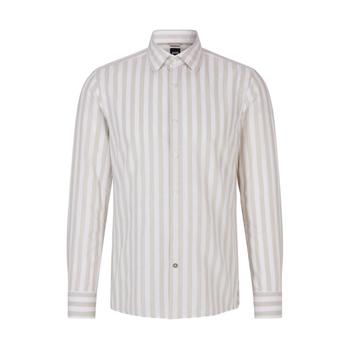 Hugo Boss | Regular-fit long-sleeved shirt in striped fabric商品图片,5折