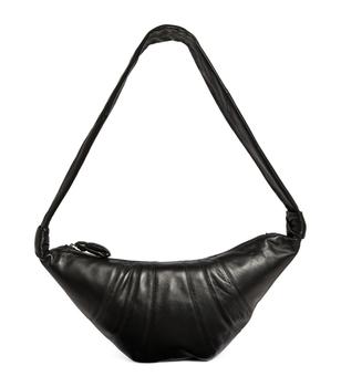 推荐Medium Leather Croissant Shoulder Bag商品