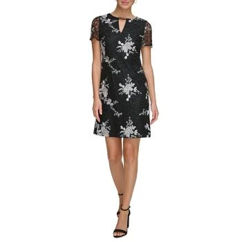 Kensie | Women's Short-Sleeve Embroidered-Lace Sheath Dress 