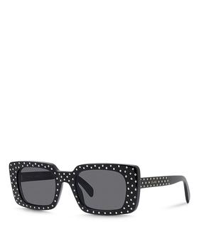 推荐Women's Studded Rectangular Sunglasses, 51mm商品