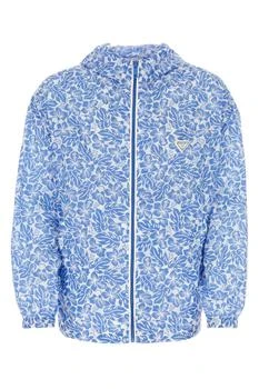 Prada | Prada Floral-Printed Zipped Hooded Jacket 7.6折