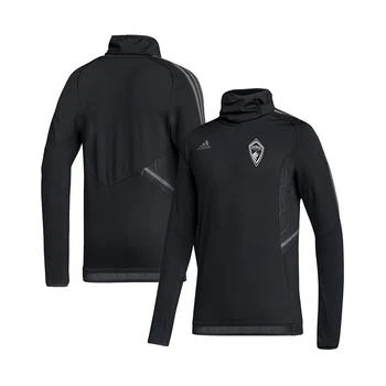Adidas | Men's Black Colorado Rapids COLD.RDY Raglan Warmup Pullover Jacket 