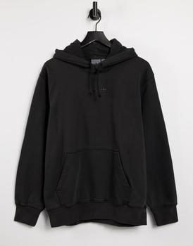男士adidas卫衣, Adidas | Adidas originals overdye premium hoodie with embroidered logo in black商品图片 6.4折