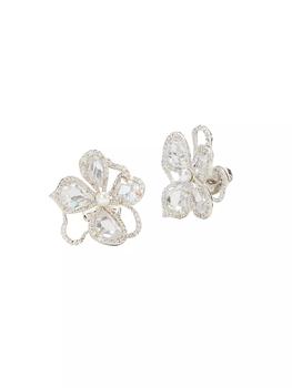 商品Kate Spade | Precious Bloom Silvertone, Resin & Cubic Zirconia Stud Earrings,商家Saks Fifth Avenue,价格¥741图片
