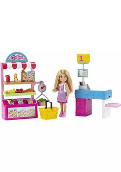 商品Barbie Chelsea Can Be Snack Stand Playset with Blonde Chelsea Doll (6-in), 15+ Pieces: Snack Stand, Register, Food Items, Shopping Basket & More, Great Gift for Ages 3 Years Old & Up图片