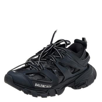 product Balenciaga Black Synthetic Leather And Mesh Track Low Top Sneakers Size 35 image