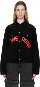 We11done | Black Spread Collar Jacket商品图片,额外8.5折, 独家减免邮费, 额外八五折