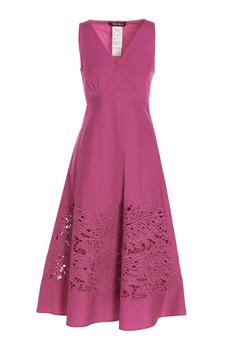 maxmara studio是什么牌子, Max Mara | Max Mara Studio V-Neck Embroidered Sleeveless Dress商品图片 