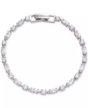 Givenchy | Silver-Tone Round & Marquise-Cut Cubic Zirconia Tennis Bracelet,商家Macy's,价格¥429