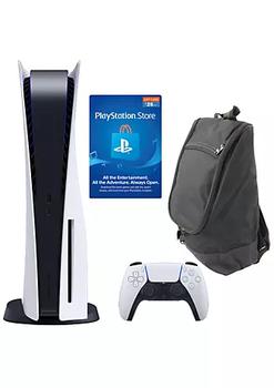 商品PlayStation 5 Console with $25 PSN Card and Carry Bag(PS5 Disc Version),商家Belk,价格¥6512图片
