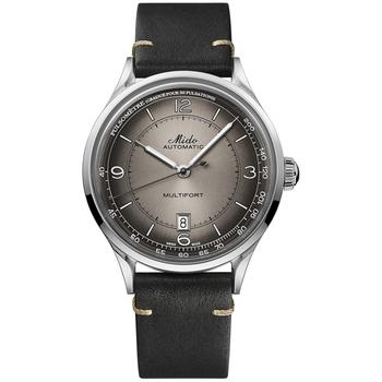 MIDO | Men's Swiss Automatic Multifort Patrimony Pulsometer Black Leather Strap Watch 40mm商品图片,独家减免邮费