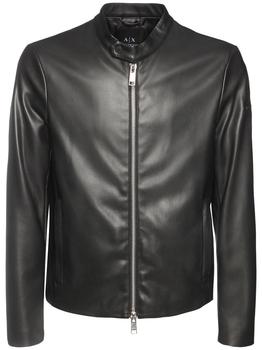 Armani Exchange | Faux Leather Biker Jacket商品图片,