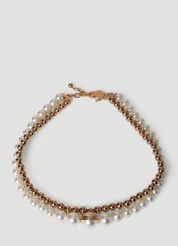 Miu Miu | Pearl Necklace in Gold商品图片,