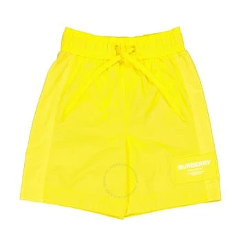 Burberry | Boys Acid Yellow Horseferry Motif Swim Shorts,商家Jomashop,价格¥670