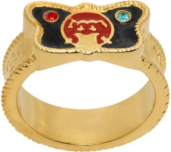 推荐Gold Moustache Dog Ring商品