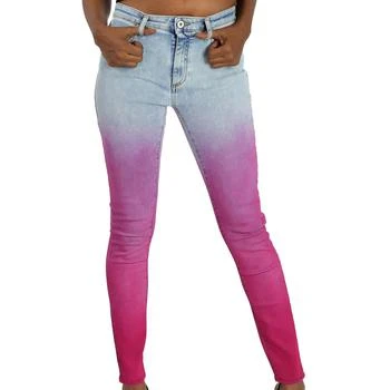 推荐Off-White Faded Pink Jeans in Blue/Pink, Waist Size 27"商品