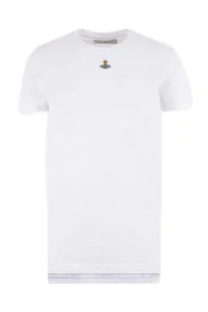 Vivienne Westwood | Vivienne Westwood Orb Logo-Embroidered Crewneck T-Shirt,商家Cettire,价格¥671